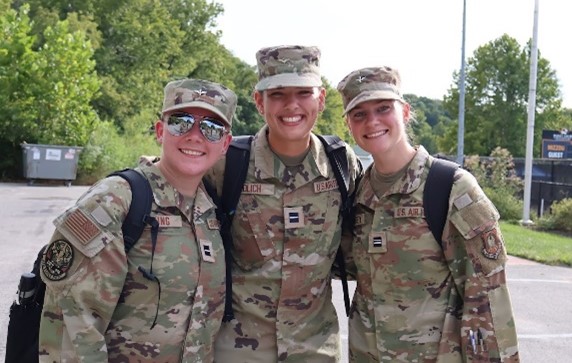 Three AERO members in uniform